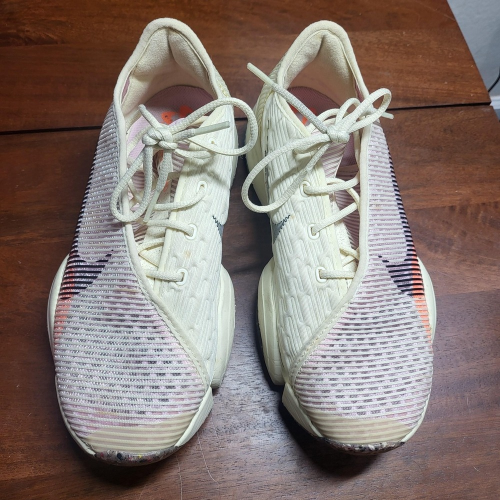 Nike Training Shoes Womens Size 7.5 White Pink Mesh Running‎ Sneakers CZ0608-106